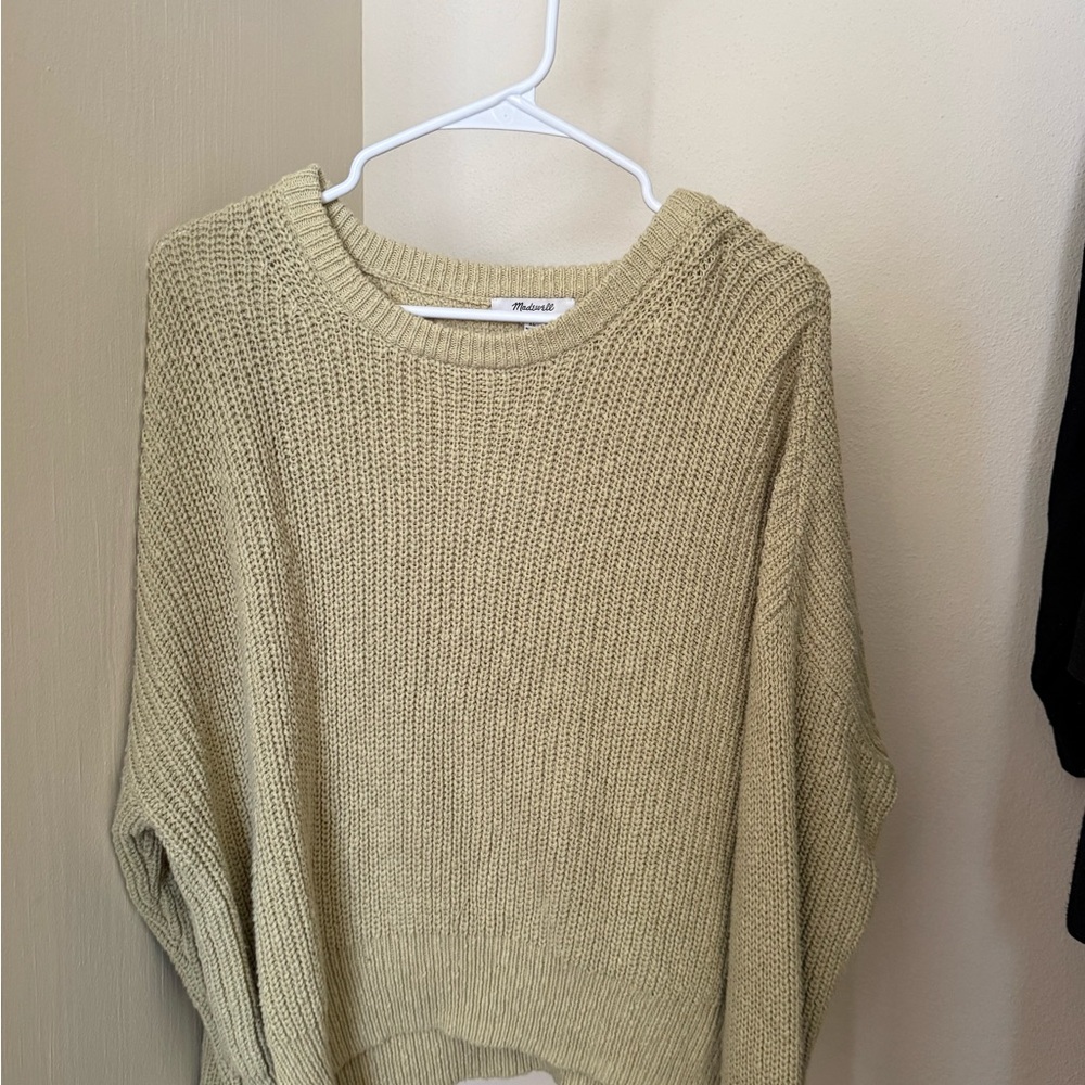 Madewell Light Olive Crew Neck Sweater